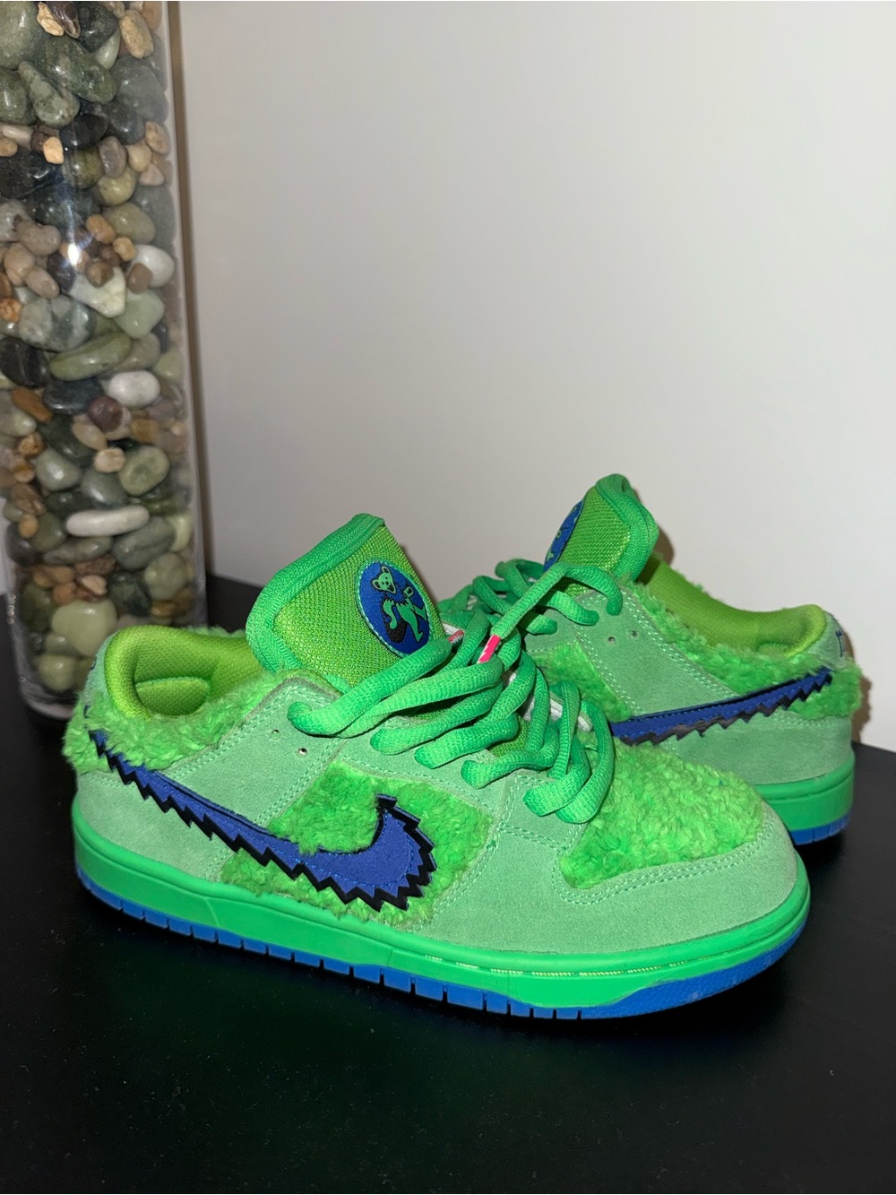 Nike Green and Blue Grateful Dead Bears SB Dunk Low Insole Detail